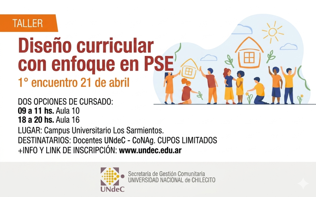 Realizarán taller de diseño curricular con enfoque en Prácticas Sociales Educativas (PSE)