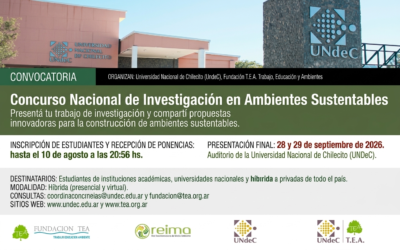 La UNdeC invita a estudiantes de todo el país a participar del Concurso Nacional de Investigación en Ambientes Sustentables 2026