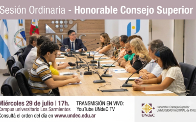 El Honorable Consejo Superior de la UNdeC celebrará una nueva Sesión Ordinaria