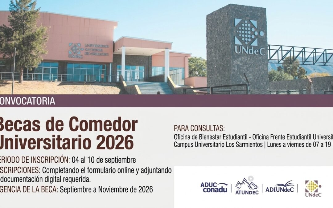 CONVOCATORIA| Se abren las inscripciones a Becas de Comedor Universitario 2026